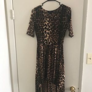 Cheetah/Leopard print asymmetrical dress